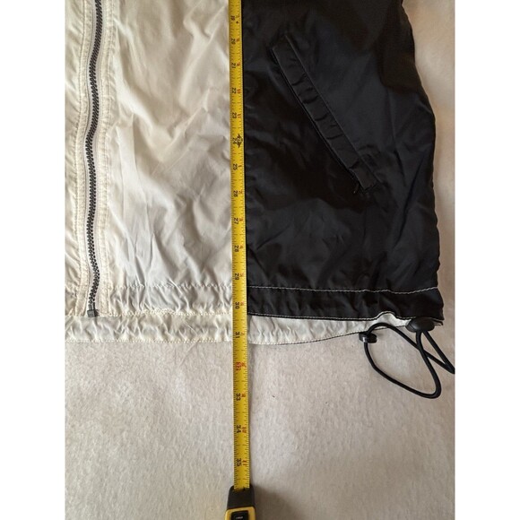 Adidas Windbreaker Jacket Mens M Colorblock White Blue Black Hooded Full Zip - Picture 14 of 16